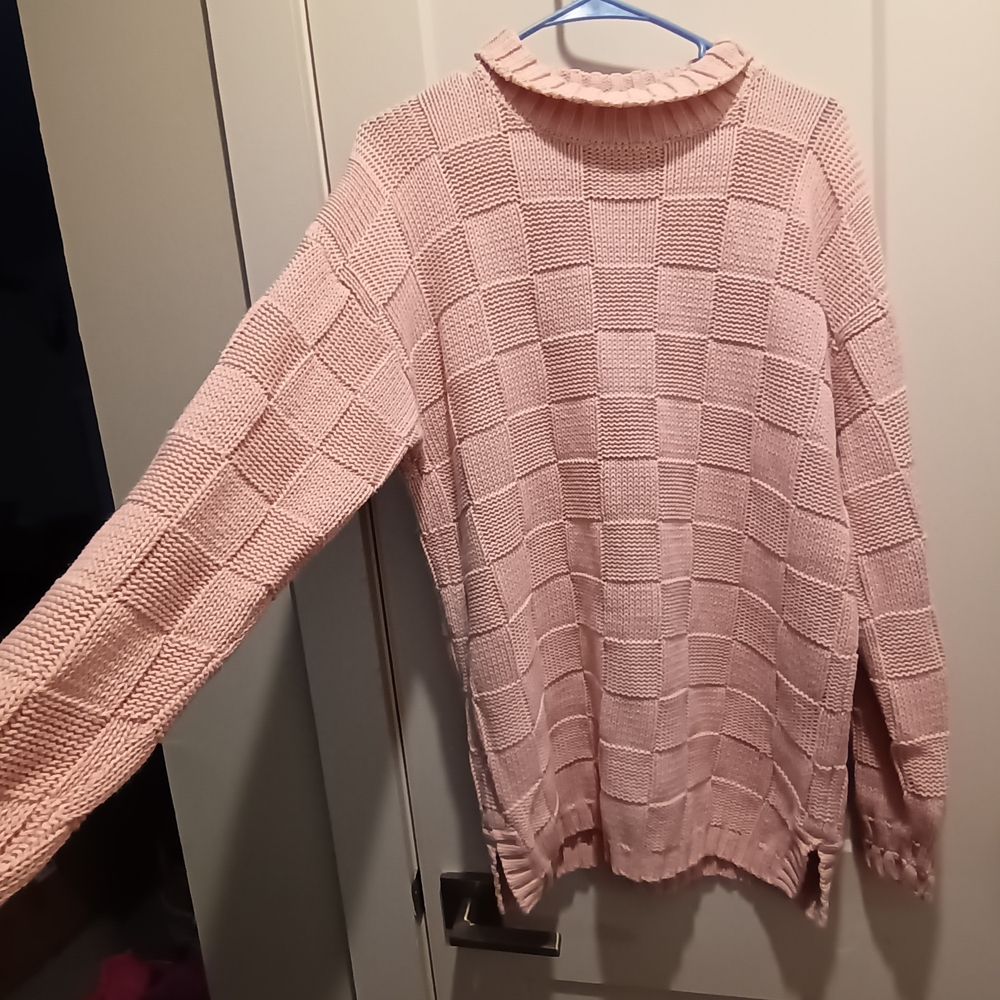 Casual Corner Blush Knit Turtleneck Sweater